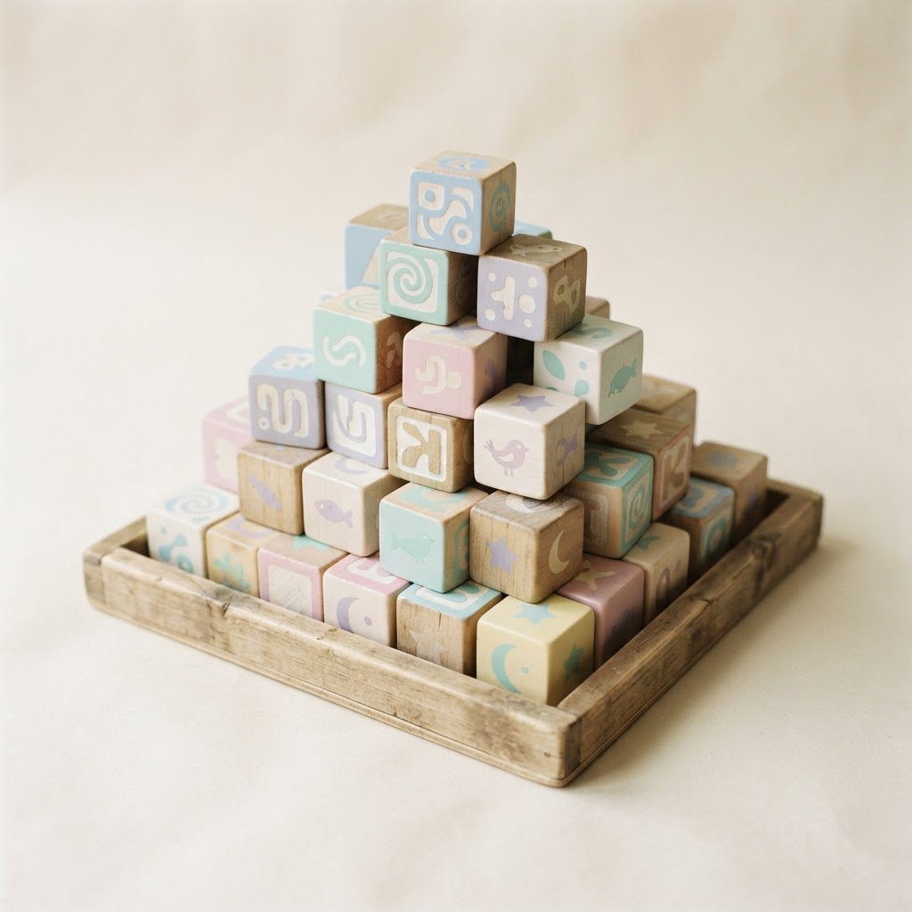 Pastel Letter Blocks sample product photo